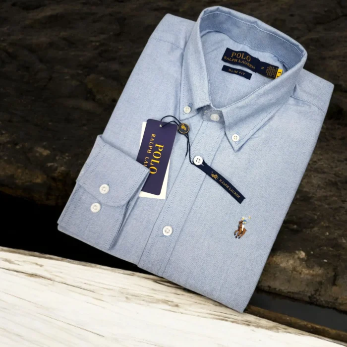 Ralph Lauren Premium Solid Shirt-Blue