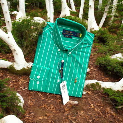 Premium Polo Stripe Shirts-GrWhite